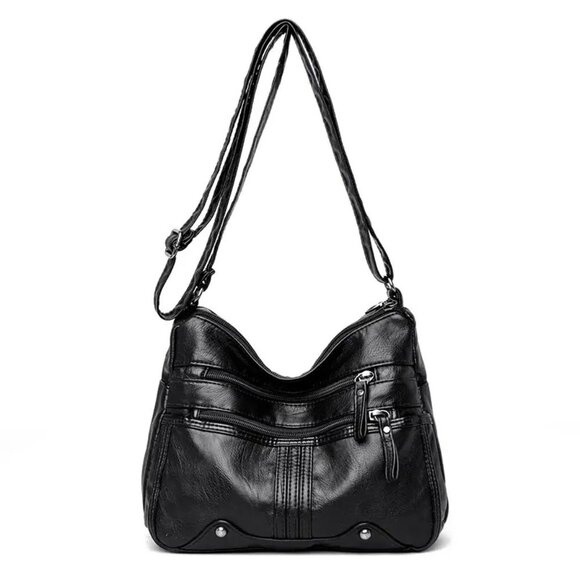 Fashion-Forward Studded Decor‎ Crossbody Bag - Black - Picture 1 of 3